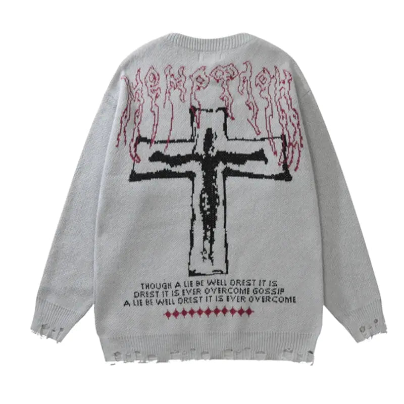 Cross Vintage Ripped Knit Sweaters